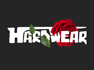 Hardwear logo rebrand concept art brand brand and identity branding clothes color company company brand logo company branding creation design hardwear illustration logo photoshop red rose rose tshirt typography vector