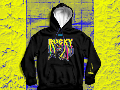 HOODIE - A$AP ROCKY art branding clothes color creation design gradient hoodie illustration merch merchandising tshirt typography
