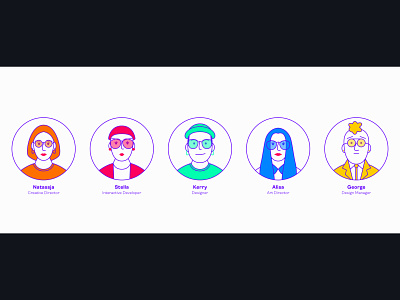 Design Team charachter design eyewear girl glasses icon icons illustration profile ui user