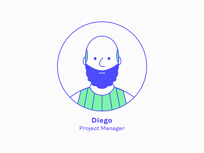 Design Team | Diego - Project Manager avatar avatar icons charachter icon illustration series team