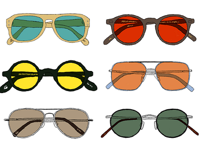 Eyewear by MOSCOT eyewear illustrations sunglasses