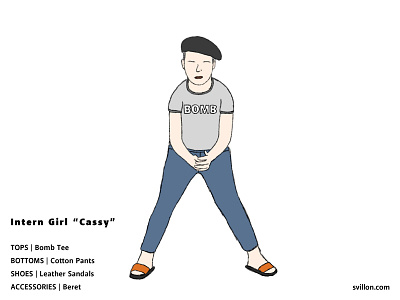 Cassy bomb charachter girl illustration illustrations intern series