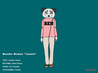 Connie animal charachter illustration illustrations panda series