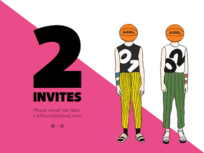 Two Dribbble Invites! draft dribbble illustrations invitation invite