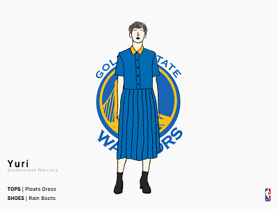 Yuri | Golden State Warriors basketball charachter girl golden state warriors illustration nba series