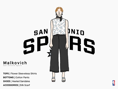 Malkovich | San Antonio Spurs basketball charachter city edition girl illustration nba san antonio san antonio spurs series sports spurs