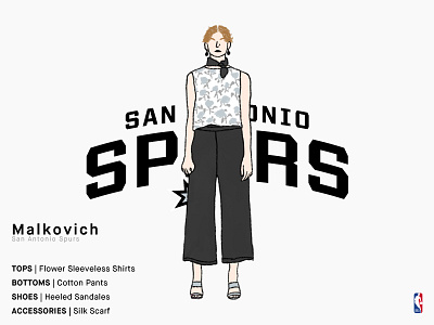 Malkovich | San Antonio Spurs basketball charachter city edition girl illustration nba san antonio san antonio spurs series sports spurs