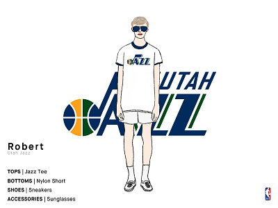 Robert | Utah Jazz basketball charachter illustration jazz nba series sports utah utah jazz