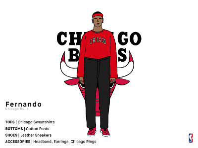 Fernando | Chicago Bulls basketball bulls charachter chicago chicago bulls illustration nba series sports