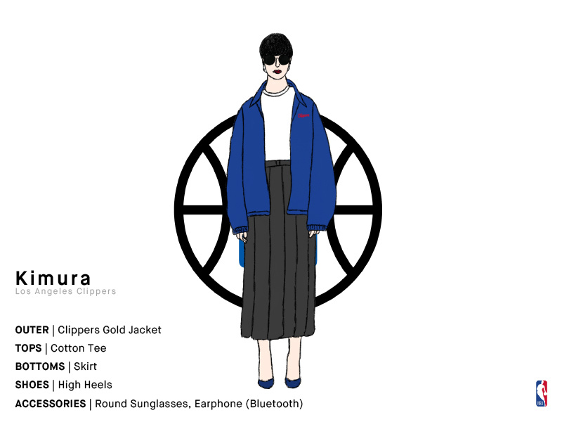 Kimura | Los Angeles Clippers clippers losangeles japanese sports girl basketball nba illustration series charachter