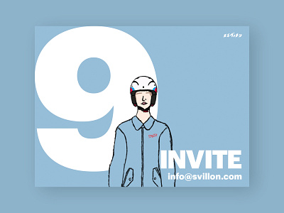 Wow, 9 Dribbble invitation charachter draft dribbble girl illustration invitation invite invites web