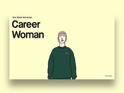 Career Woman - One Week Wardrobe career woman charachter illustration one week one week wardrobe series wardrobe