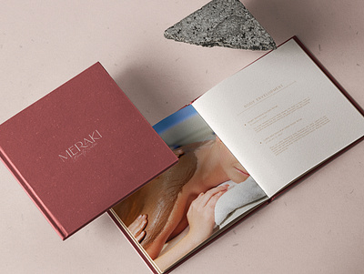 Spa Menu Design for Meraki book cover bookdesign brand identity branding corporate identity design illustration logo logodesign minimal typography visual design