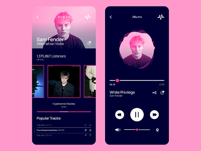 Muse - Streaming App app design digital design music app music app design music app ui ui ui design uiux