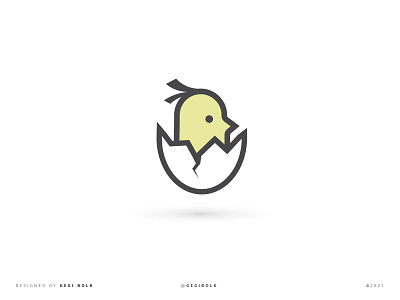 Chiken Icon app branding design logo minimal vector