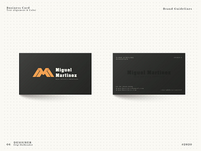 Miguel Martinez Business Card branding business card business card design design vector