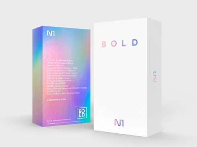 N1 Packaging box brand identity holographic holographic foil logo logodesign luxury packaging packaging design packagingpro smartphones tech trend