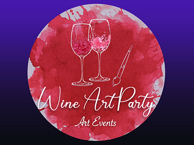 Art Event Logo: Wine Art Party