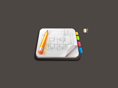 Icon for an app. icon notebook