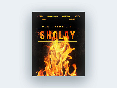 Sholay - An Indian Masterpiece amitabh bluray bollywood cinema cover films fire gabbar india indiancinema posters sholay