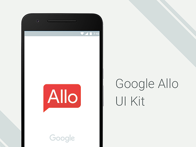 Google Allo - FREE UI Kit allo android download freebies freepsd google google allo material design messaging app messenger shout uikit