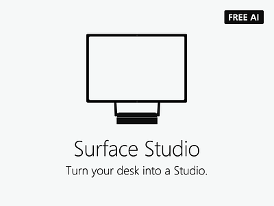 Microsoft Surface Studio Icons - FREE AI freebies microsoft microsoft surface pc surface surfacestudio