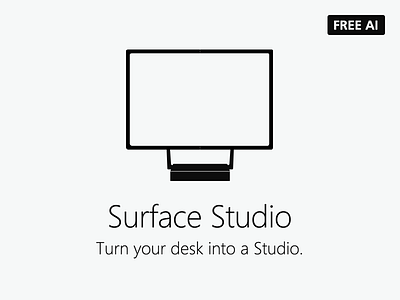 Microsoft Surface Studio Icons - FREE AI