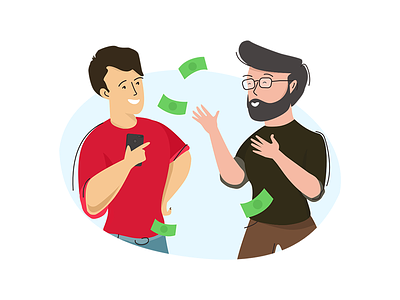 Invite & Earn cash earn illustration invite mobile money ui visual