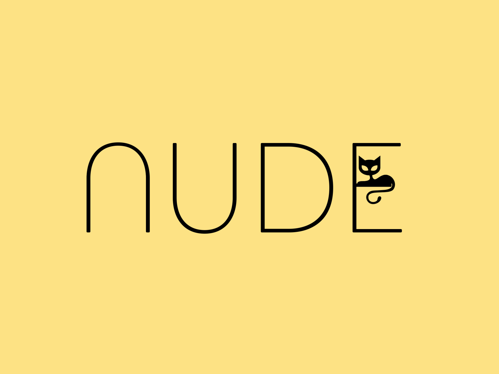 NUDE - Logo Animation after effects animated logo animation branding cat cat animation design frame by frame graphic design illustration logo logo animation motion graphics traditional animation ui