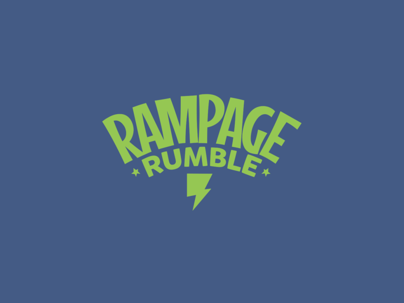 Rampage Rumble Logo Animation 2d animation after effects animated logo animation app best animation best logo animation branding design gif icon illustration logo logo animation motion graphics ui ux vector web website