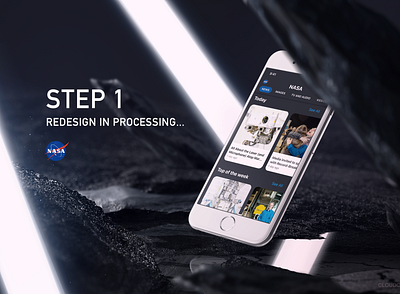 NASA app branding dark design flat mobile app mobile app design mobile apps mobile ui nasa redesign space ui ux