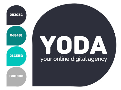 YODA London Rebrand colour scheme design digital agency identity logo logo design london lue online digital agency rebrand speech bubble yoda