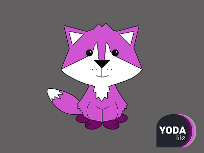 YODA Lite Fox WIP character character drawing character illustration company mascot drawing fox fox character fox mascot illustration mascot purple fox yoda yoda lite