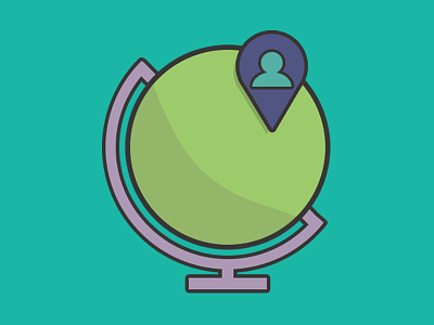 Get Discovered discover get discovered globe globe illustration icon illustration location pin pin illustration vector