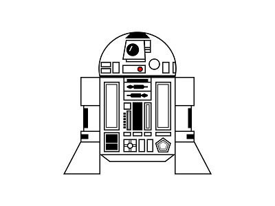 R2D2 character character design design freelance illustration r2d2 robot sketch starwars vector