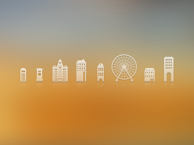 London Icons buildings download free free download free icons free psd freebie icons illustration london london icons london illustration phone box vector
