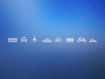 Transport Icons bus car download free free icons freebie icon download icons illustration motorbike plane psd transport transport icons vector