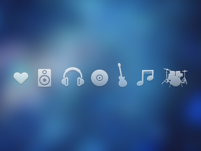Music Icons music icons guitar speaker drums heart free download psd music icons free icons free psd free download freebie