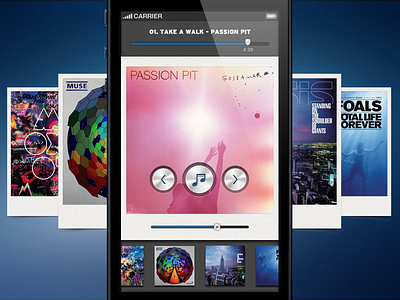 Music Player App app buttons iphone iphone app music music player music player app player slider timer