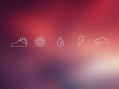 Weather Icons cloud free icons free psd freebie icons psd rain snowflake sun thunder weather weather icons