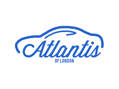Atlantis of London atlantis blue car car logo chauffeur logo identity logo logo design london wedding wedding chauffeur