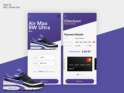 Daily UI - Checkout checkout dailyui nike