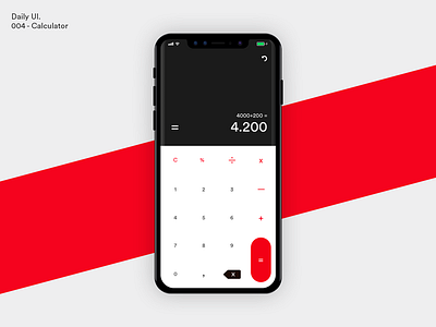 Daily UI - Calculator calculator daily ui design red ui ux