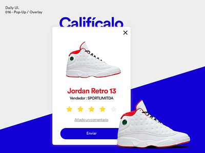 Daily UI - Pop-Up / Overlay blue dailyui design jordan popup shoes ui