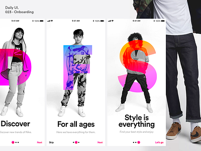 Daily UI - Onboarding clothe dailyui design ios mobile nike onboarding ui ux