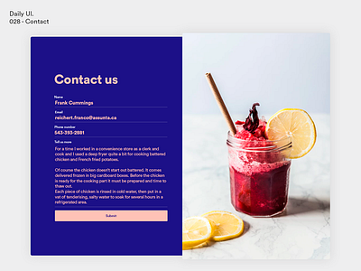 Daily UI - Contact