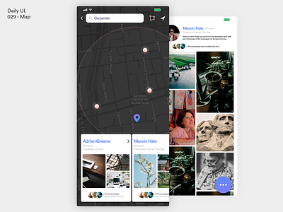 Daily UI - Map dailyui design location map profile ui ux