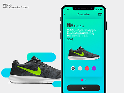 Daily UI - Customize Product card customize dailyui design ecommerce nike product shoes ui ux