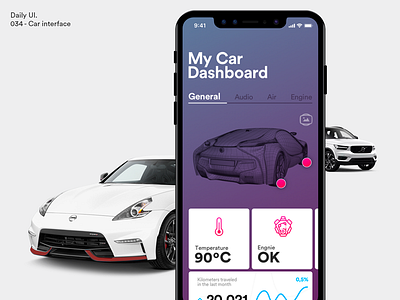 Daily UI - Car interface app car dailyui dashboard design interface ios ui ux