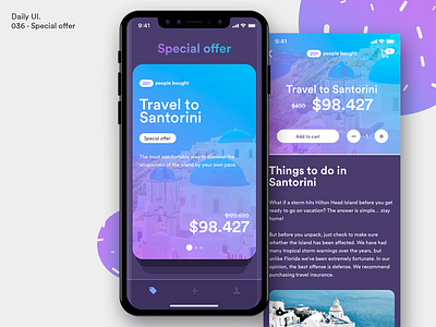 036 - Special offer app dailyui design mobile offer special travel ui ux